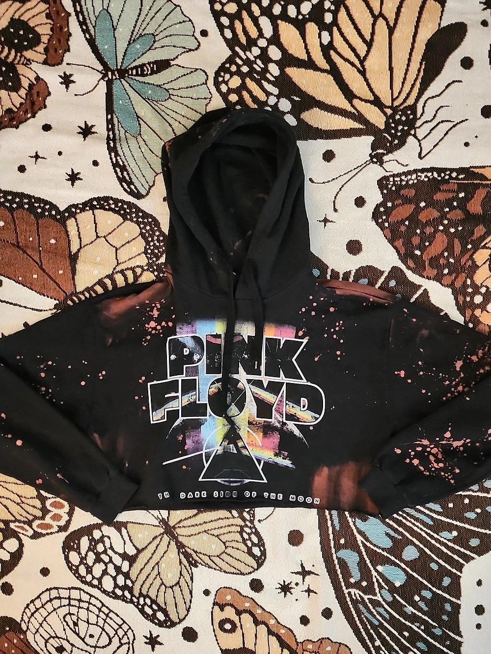 Pink Floyd The Dark Side of the Moon Cropped Hoodie – Size Medium